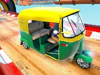 Tuk Tuk Auto Rickshaw Stunt