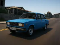 Drift in the Big City on VAZ 2105