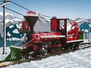 Santa Steam Train Delivery