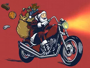 Santa Motocross Action